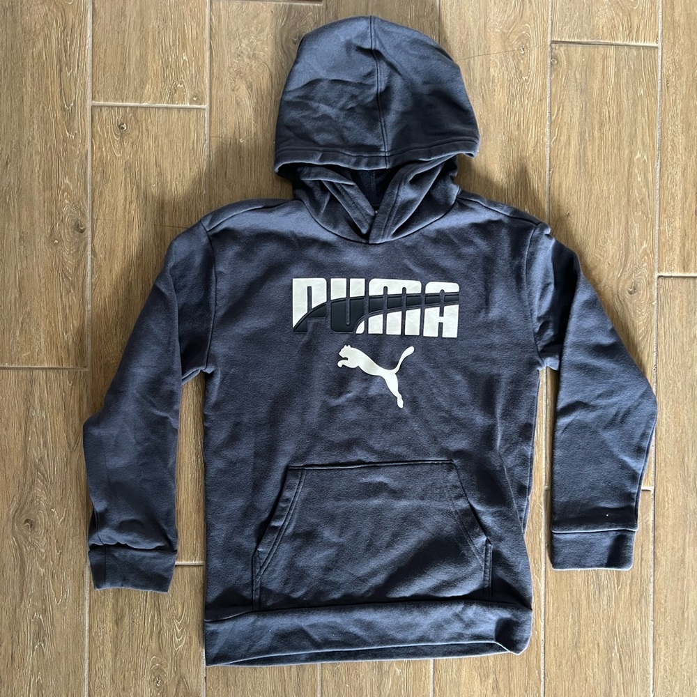 Puma Charcoal Hoodie with Logo